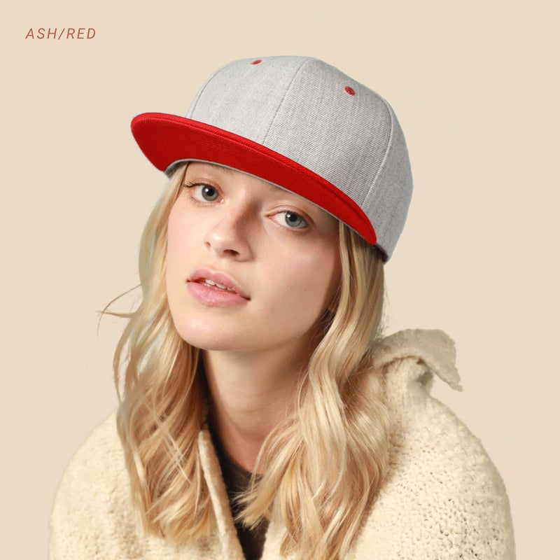 CHOK.LIDS Flat Bill Visor Classic Snapback Hat Blank Adjustable Brim High Top End Trendy Color Style Plain Tone Baseball Cap (Light Grey.) - Image 5